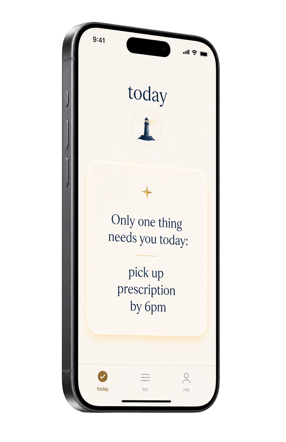 Only one thing needs you today